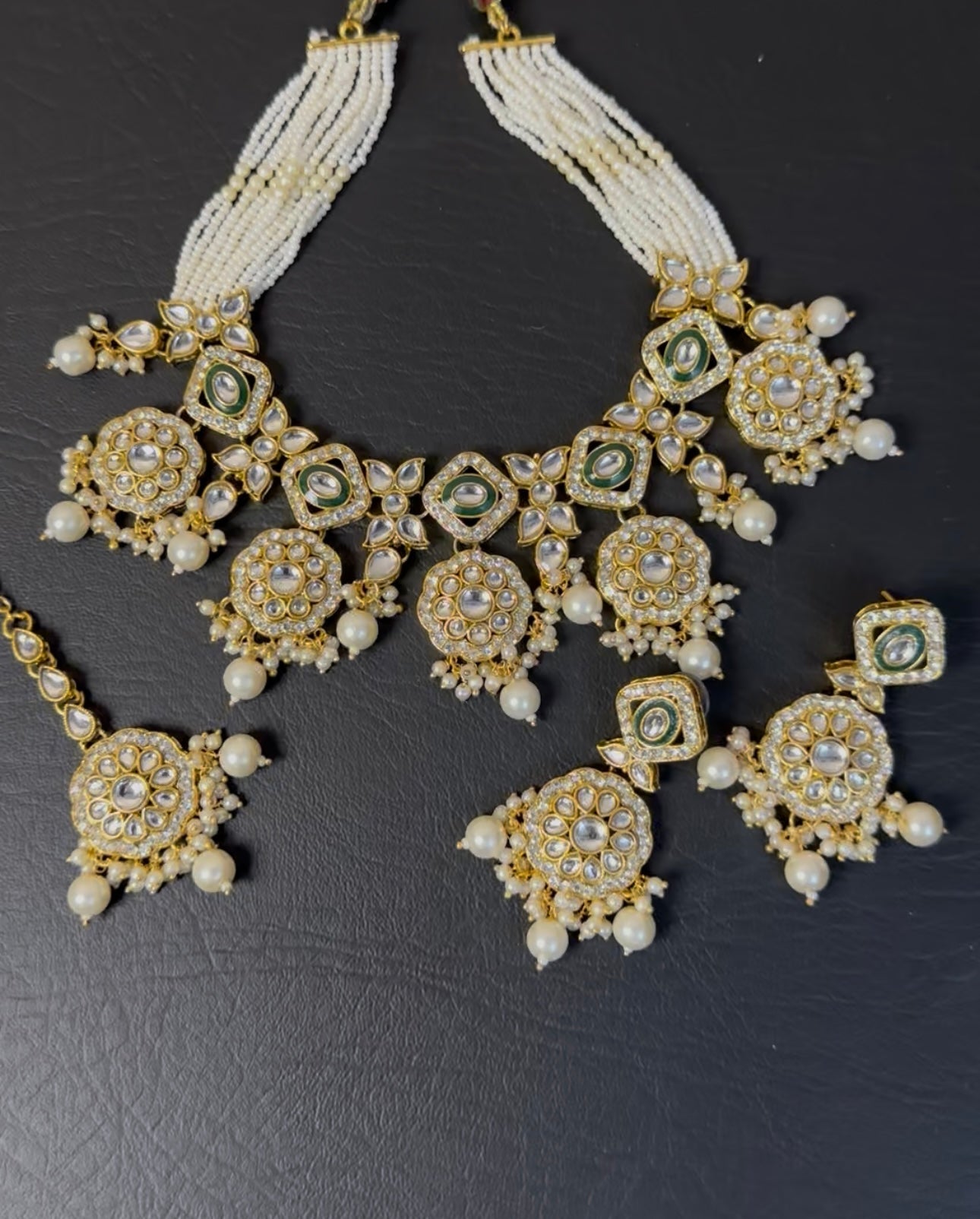 Indian KUNDAN Set with MEENAKARI Work