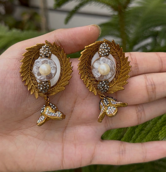 Turkish wity mother pearl Earrings