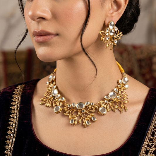 Indian KUNDAN Necklace Set With Earrings