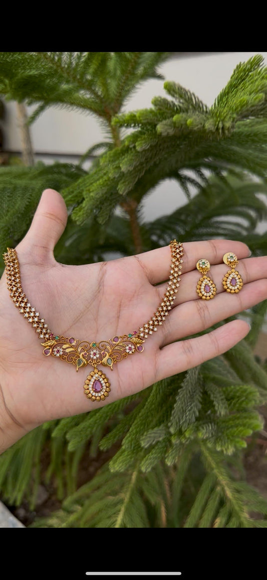 South Indian Rajwari Necklace Set