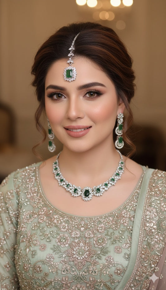 AD Zircon Necklace Set