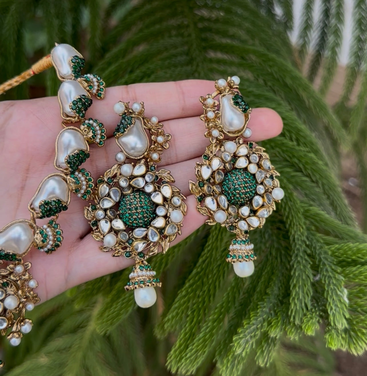 Handcrafted Turkish Stones With Mother pearl Necklace Set