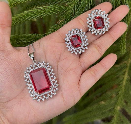 AD Zircon Pendant Set