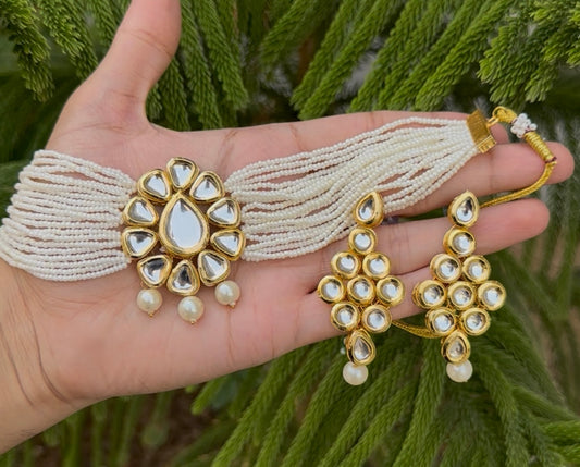 Indian KUNDAN with MEENAKARI Work CHOKAR Set