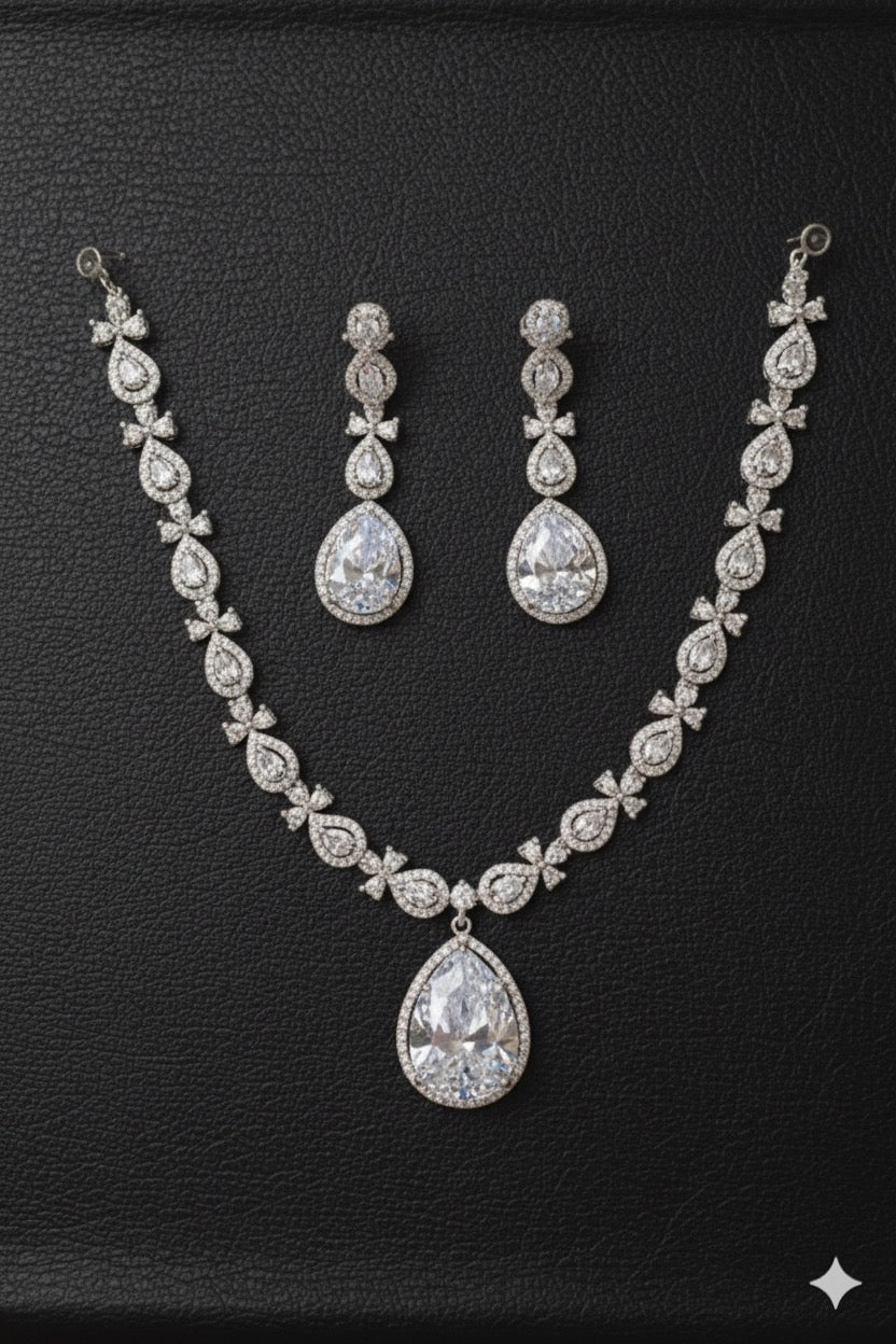 AD Zircon Necklace Set 💎