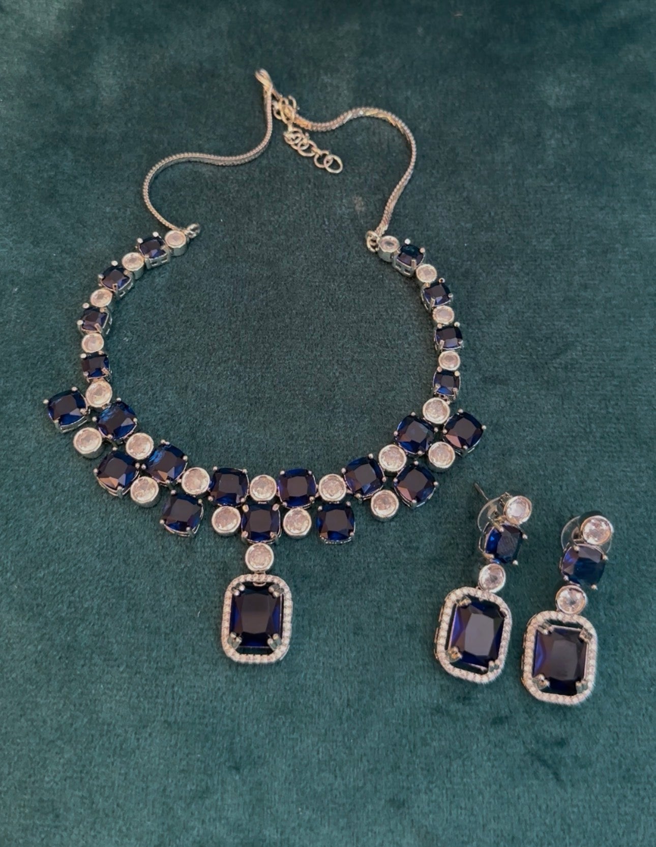 AD Zircon Necklace With Earrings ✨