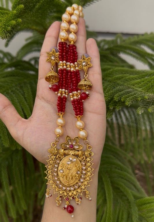 South Indian Rajwari MAALA with Earrings