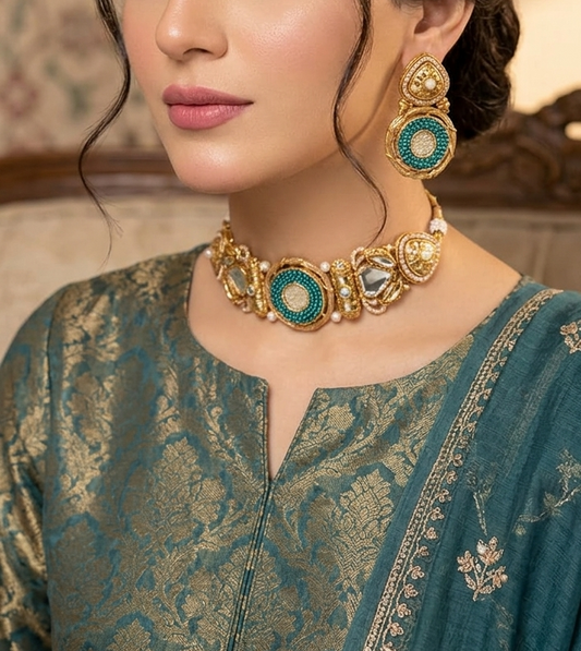 HANDMADE TURKISH STONE CHOKAR SET