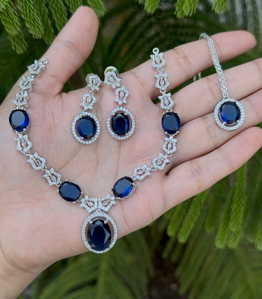 Indian Ad Zircon Necklace Set