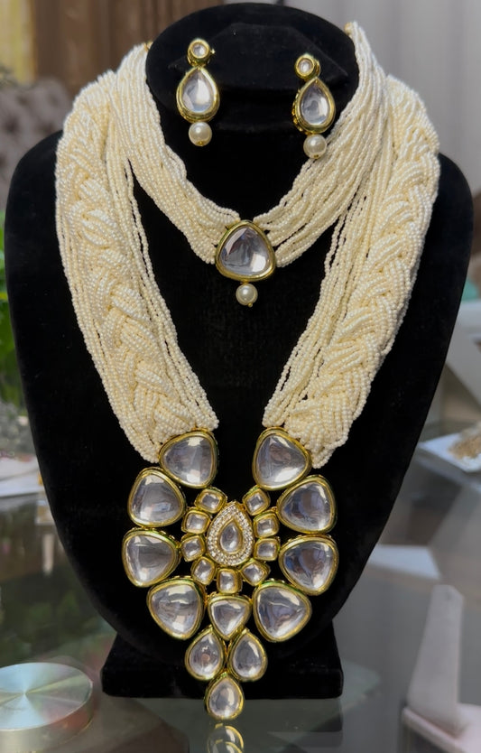 Indian KUNDAN MAALA with CHOKAR Set