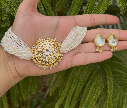 Indian KUNDAN CHOKAR with MEENAKARI Work