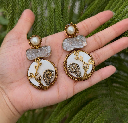 Turkish with Crush Stone Earrings