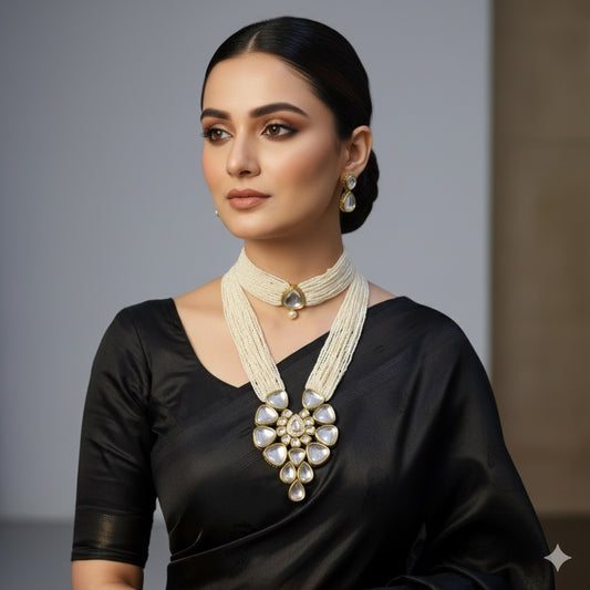 Indian KUNDAN MAALA with CHOKAR Set