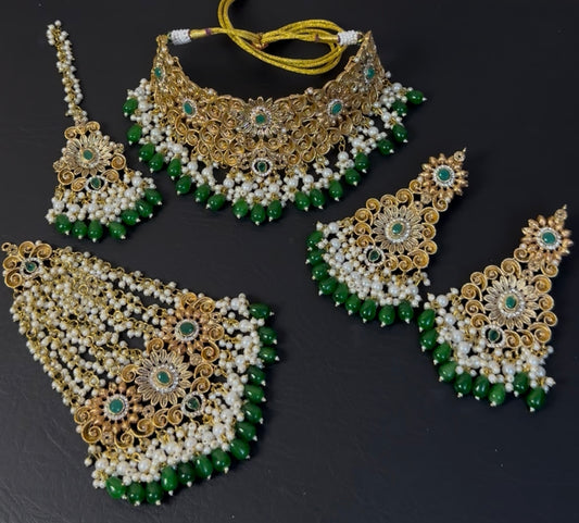 Handcrafted gold plated bridal set ✨