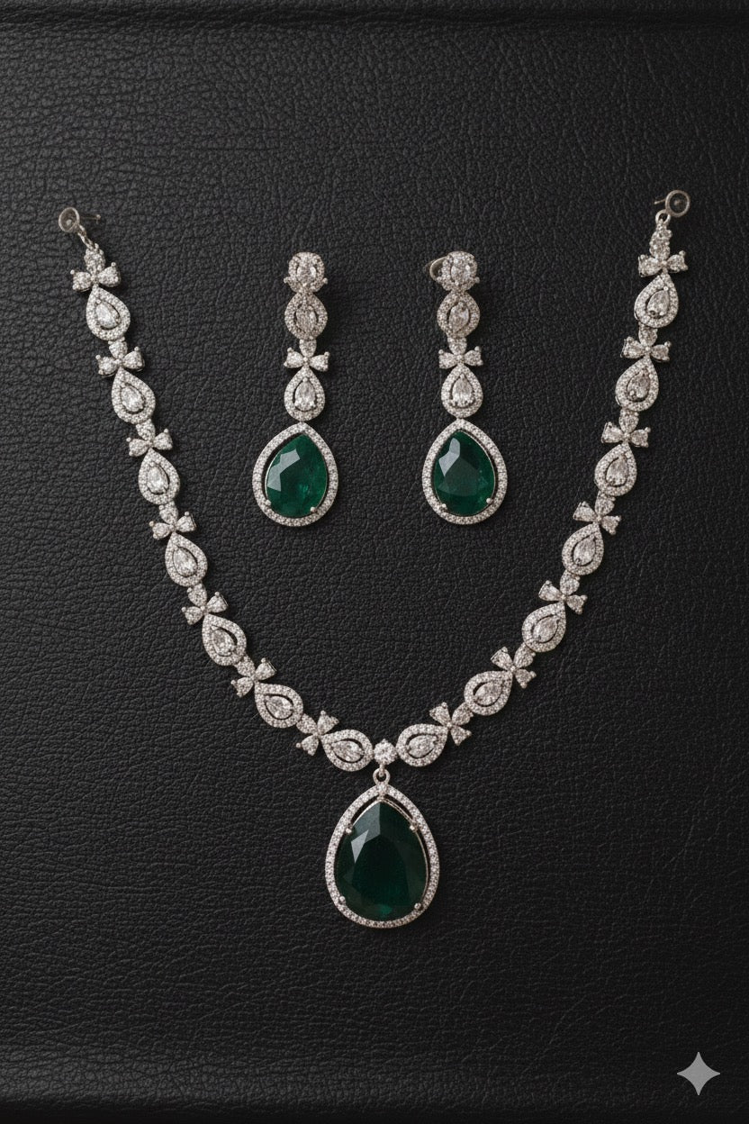AD Zircon Necklace Set 💎