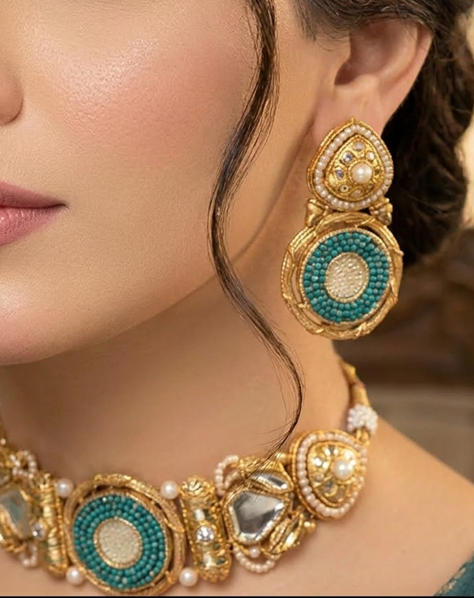 HANDMADE TURKISH STONE CHOKAR SET