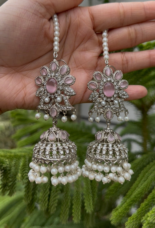 Doublet stone Sahara JHUMKI