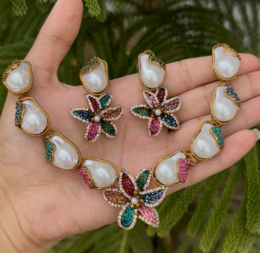 Mother Pearl Turkish Necklace Set