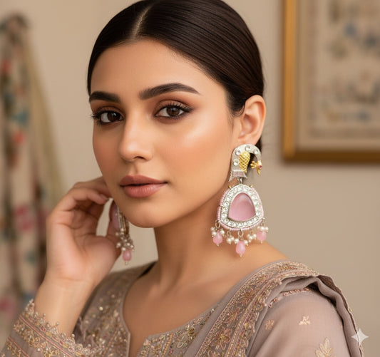 INDIAN LIGHT WEIGHT PEACOCK EARRINGS