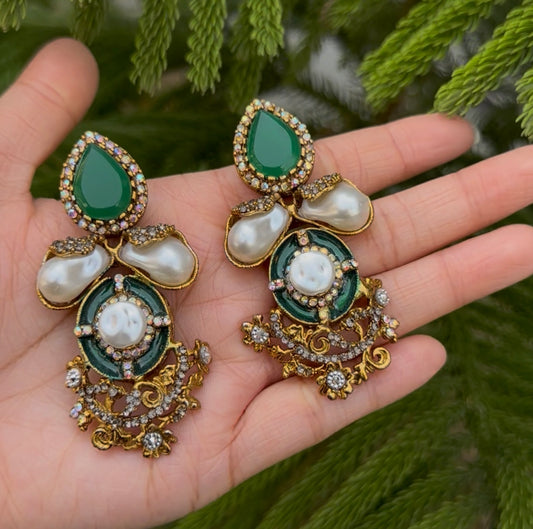 Turkish Stones With Mother pearl Earrings