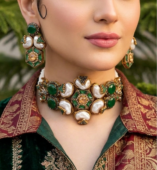 Mother Pearl Turkish Stone Chokar Set