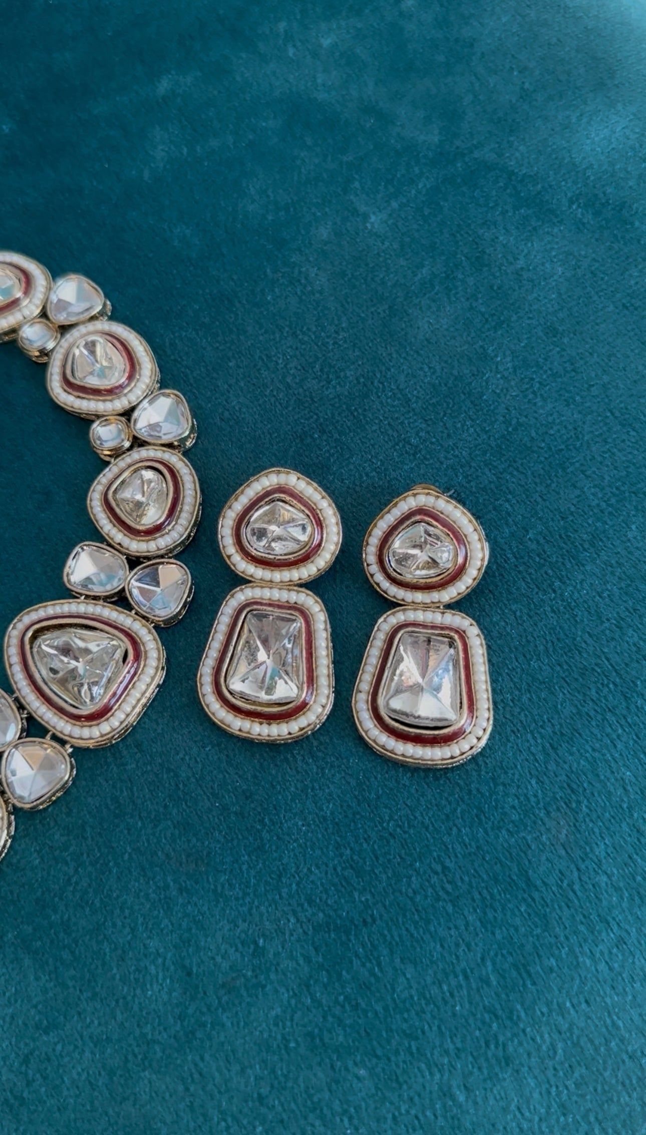 Indian KUNDAN Set With Detailed Meenakari Work ✨