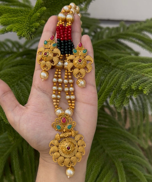 South Indian Rajwari MAALA with Earrings