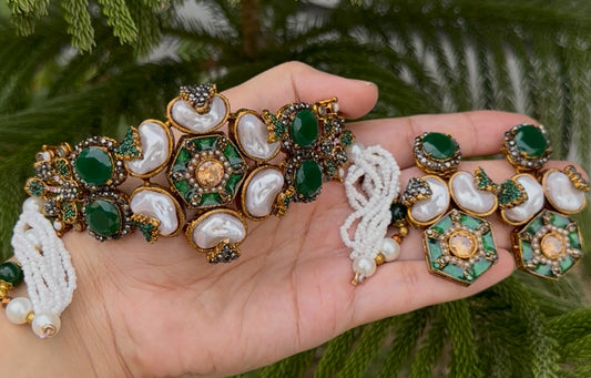 Mother Pearl Turkish Stone Chokar Set