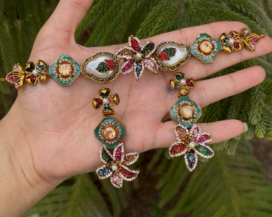 Turkish Stone Mother Pearl CHOKAR Set