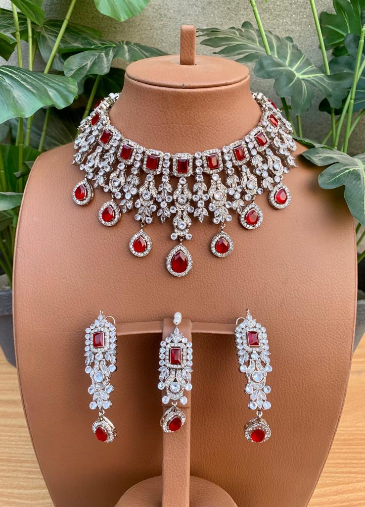 AD DIAMOND ZIRCON NECKLACE SET