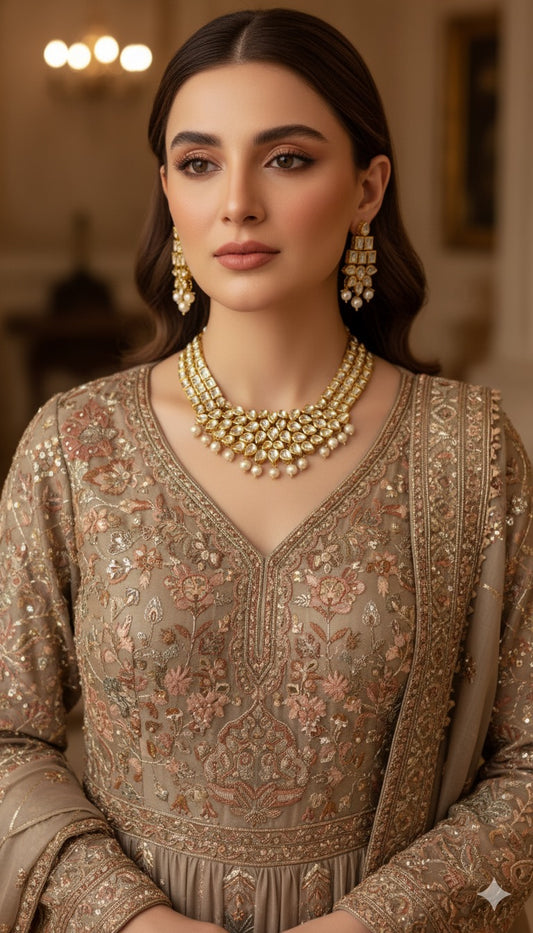 INDIAN JAIPURI KUNDAN SET 💫