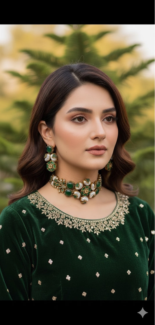 Mother Pearl Turkish Stone Chokar Set