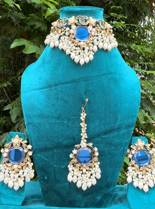 Handmade Doublet Stone Bridal Set