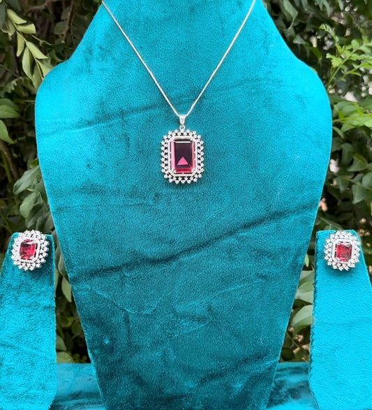 AMERICAN DIAMOND NECKLACE SET