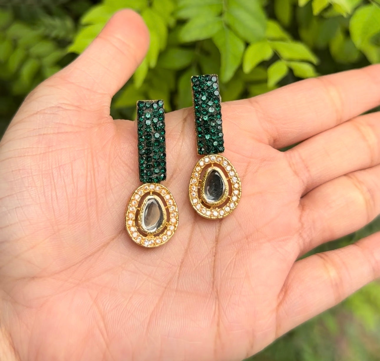 Turkish Stones With KUNDAN Earrings