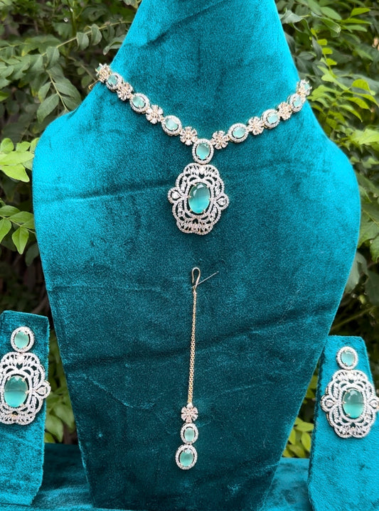 INDIAN AMERICAN DIAMOND NECKLACE SET