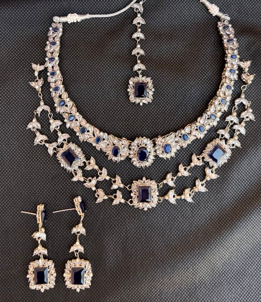 INDIAN AMERICAN DIAMOND NECKLACE SET 💎