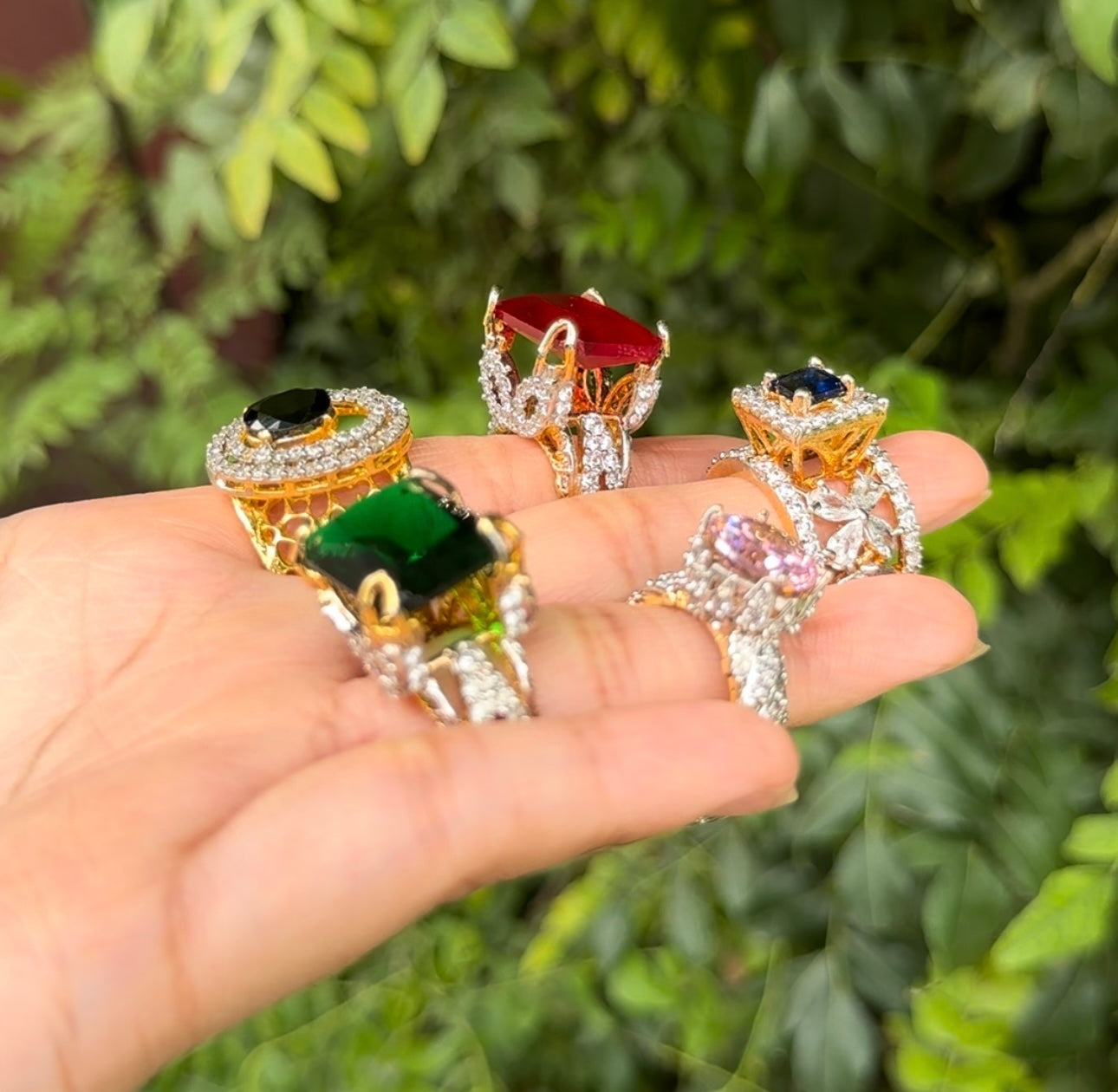 PREMIUM QUALITY AD ZIRCON ADJUSTABLE RINGS