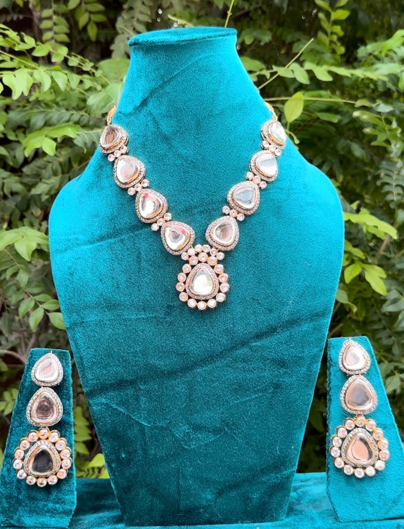 INDIAN KUNDAN MAALA WITH EARRINGS