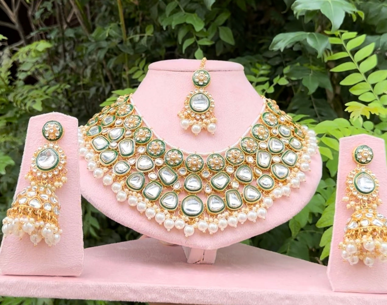 INDIAN JAIPURI KUNDAN SET ✨