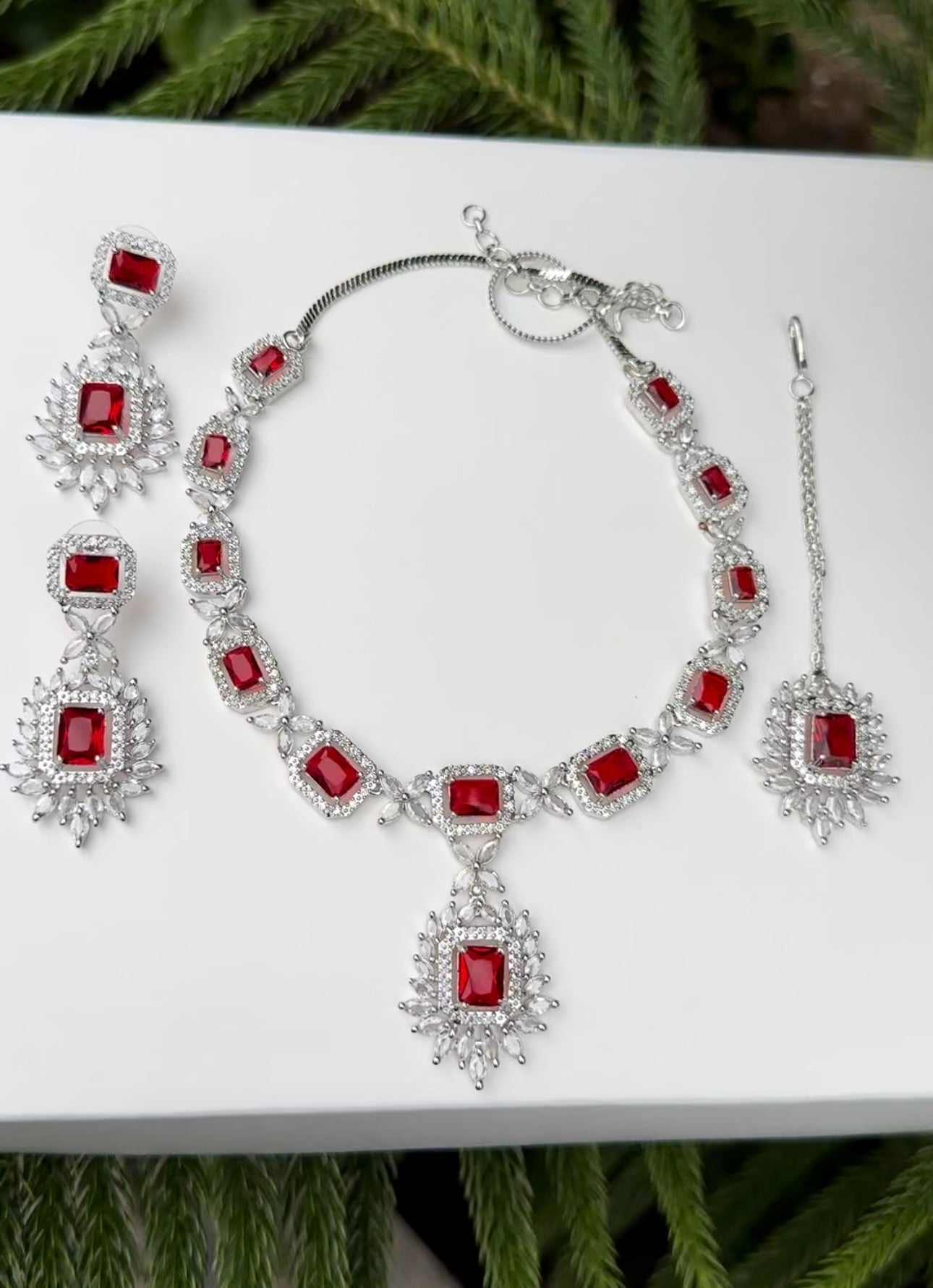 AD DIAMOND ZIRCON NECKLACE SET