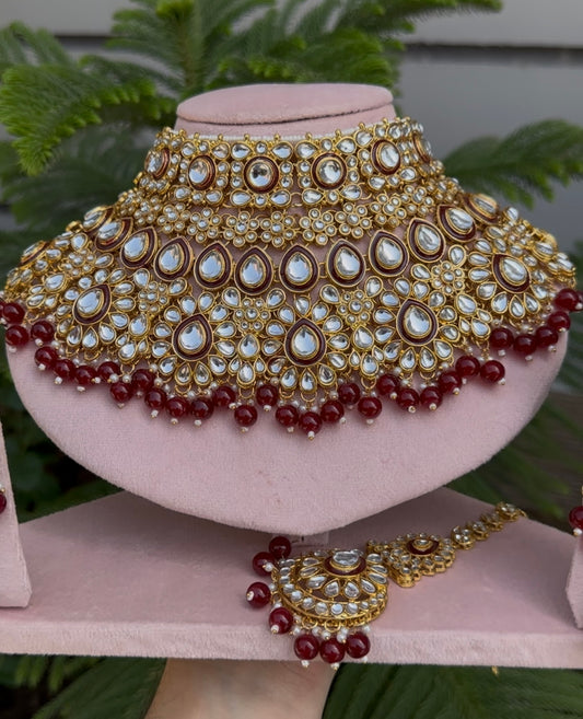 INDIAN JAIPURI KUNDAN BRIDAL SET