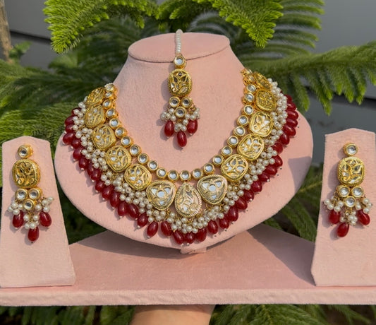 INDIAN JAIPURI KUNDAN WITH MEENAKARI WORK NECKLACE SET ✨