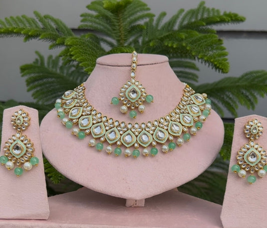 INDIAN KUNDAN NECKLACE SET